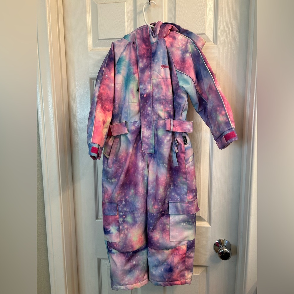 Girls Bluemagic tie dye ski suit
